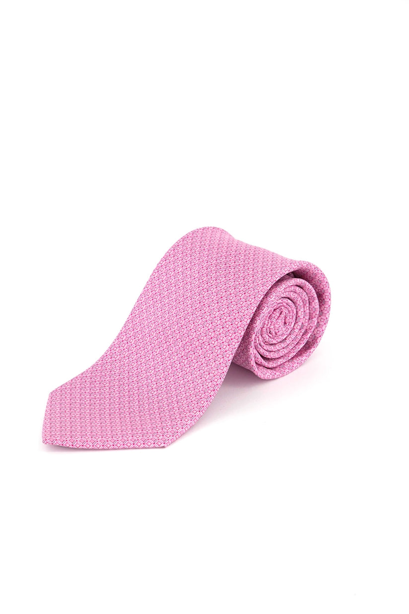 Michael Kors Men's Classic Geo Cube Silk Twill Tie Pink Size Regular