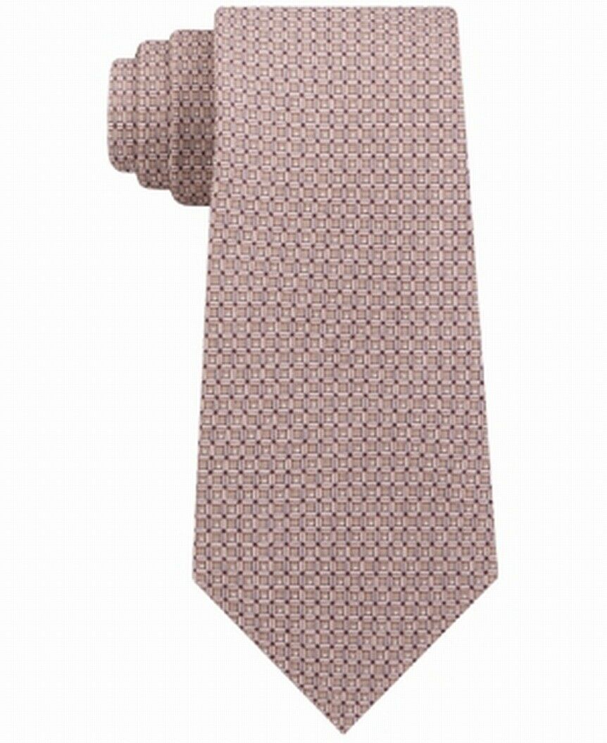 Michael Kors Men's Classic Geo Cube Silk Twill Tie Brown One Size