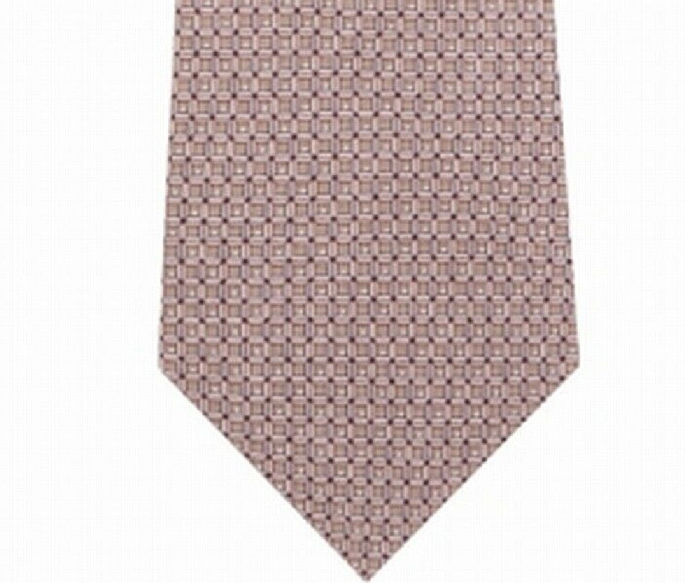 Michael Kors Men's Classic Geo Cube Silk Twill Tie Brown One Size