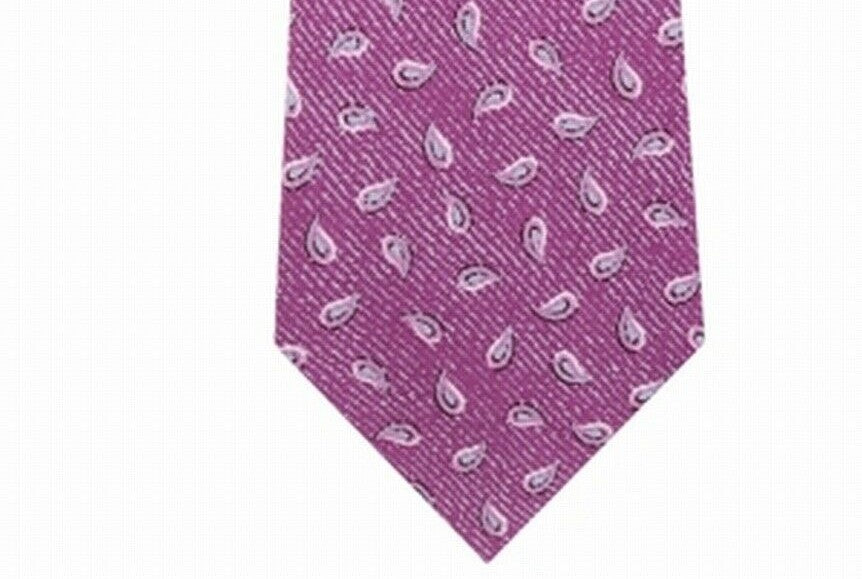 Michael Kors Men's Classic Tossed Pine Silk Twill Tie Dark Pink Size Regular