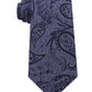 Michael Kors Mens Paisley Self-Tied Necktie Grey One Size Black Size Regular