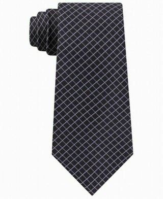 Michael Kors Men's Black Diamond Check Neck Tie Gray Size Regular