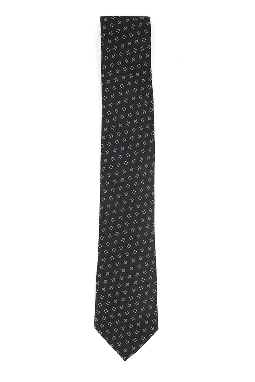 Michael Kors Men's Square Toss Classic Silk Tie Black Size Regular