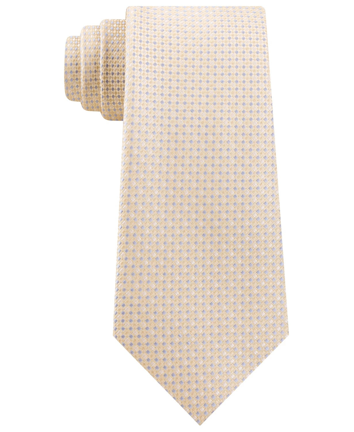 Michael Kors Men's Neck Tie Blue Digital Squares Skinny Slim Silk Blue Size Regular