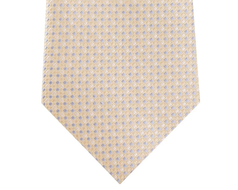 Michael Kors Men's Neck Tie Blue Digital Squares Skinny Slim Silk Blue Size Regular