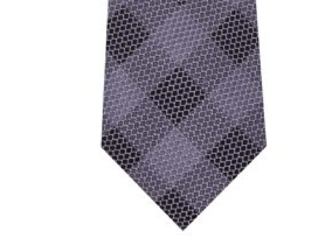Michael Kors Men's Classic Mesh Check Silk Tie Gray One Size