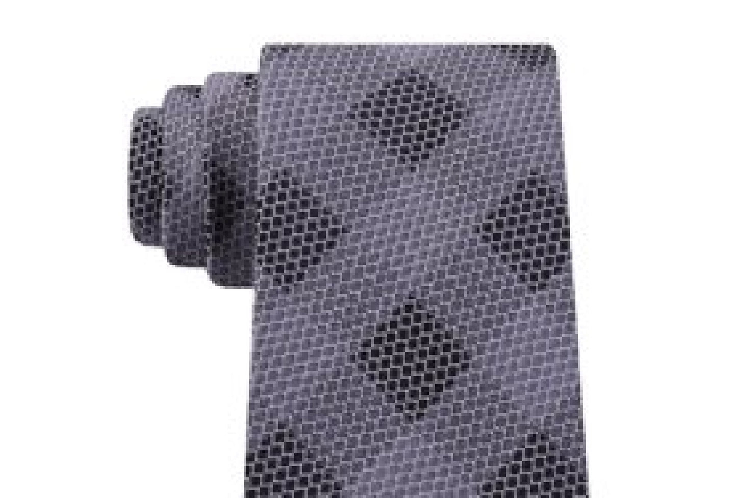 Michael Kors Men's Classic Mesh Check Silk Tie Gray One Size