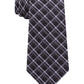 Michael Kors Men's Fuzzy Diamond Grid Neck Tie Black Size Regular