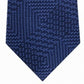 Michael Kors Men's Textured Geometric Patchwork Tie Blue Size Regular