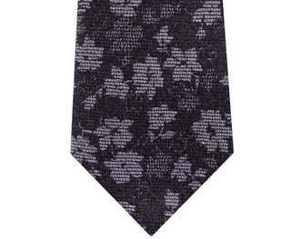Michael Kors Men's Artisanal Shadow Botanical Tie Black Size Regular