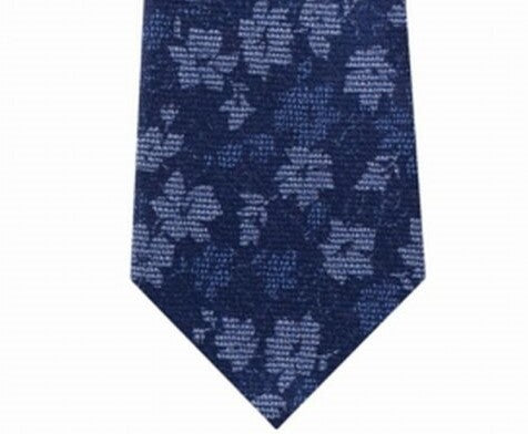 Michael Kors Men's Artisanal Shadow Botanical Tie Navy Size Regular