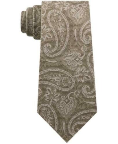 Michael Kors Men's Brown Paisley Silk Blend Neck Tie Brown Size Regular