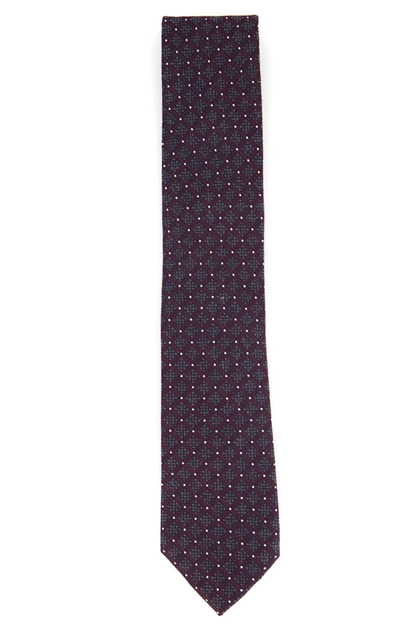 Michael Kors Men's Luxuriant Neat Silk Tie Necktie Bordeaux Red Size Regular