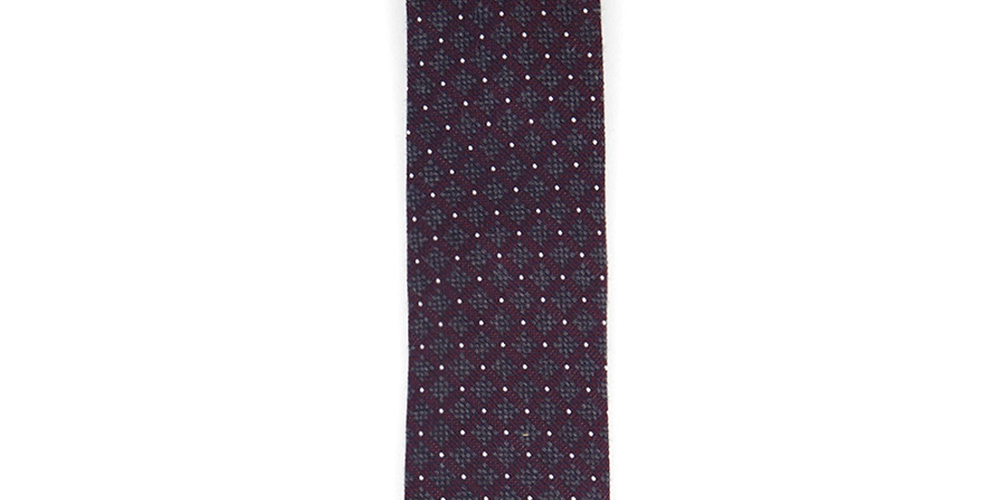 Michael Kors Men's Luxuriant Neat Silk Tie Necktie Bordeaux Red Size Regular