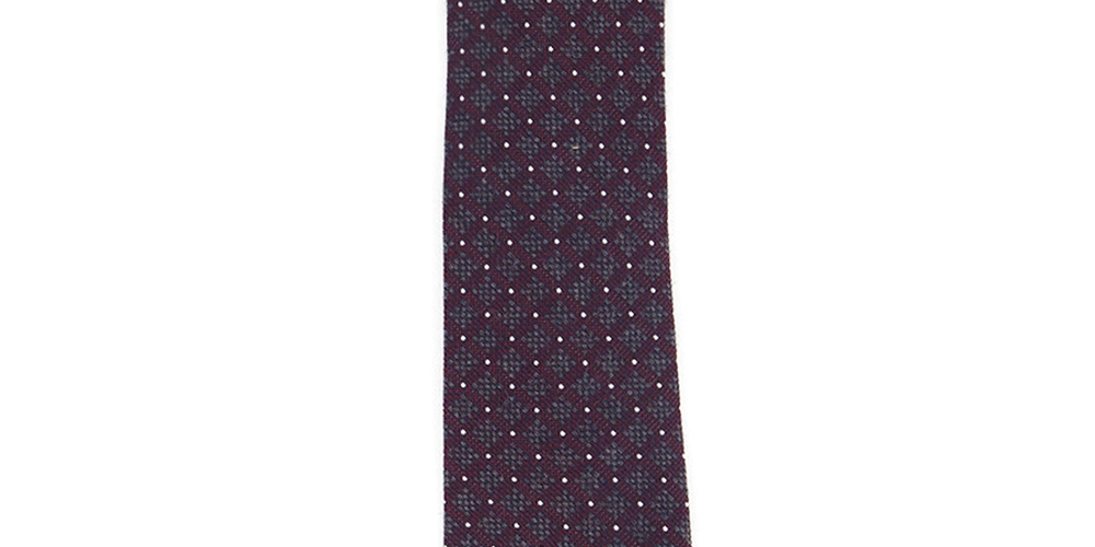 Michael Kors Men's Luxuriant Neat Silk Tie Necktie Bordeaux Red Size Regular