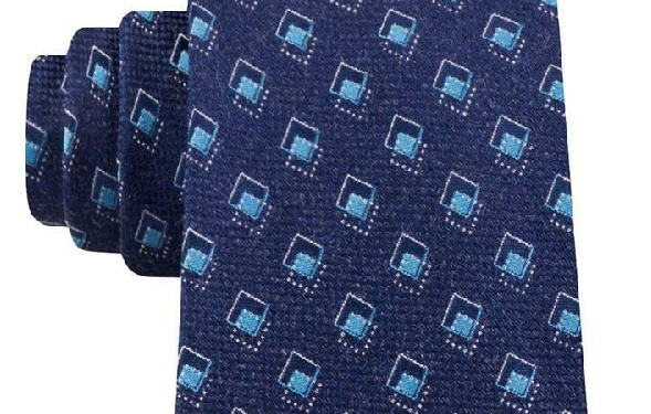 Michael Kors Men's Silk Blend Business Professional Tie Blue One Size
