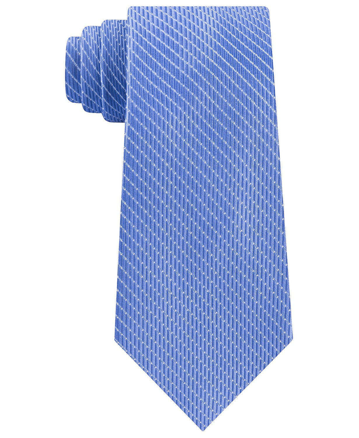 Michael Kors Men's Classic Dash Stripe Satin Tie Blue One Size