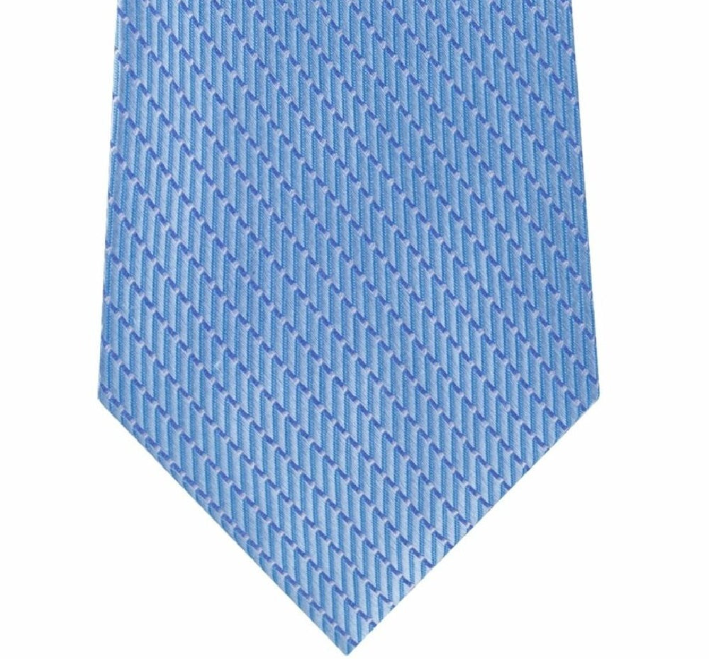 Michael Kors Men's Classic Dash Stripe Satin Tie Baby Blue One Size