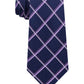 Michael Kors Men's Classic Multi-Grid Silk Skinny Tie Necktie Purple Size Regular