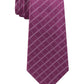 Michael Kors Men's Classic Textured Grid Silk Tie Medium Purple Size Regular