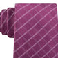 Michael Kors Men's Classic Textured Grid Silk Tie Medium Purple Size Regular