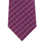 Michael Kors Men's Classic Textured Grid Silk Tie Medium Purple Size Regular