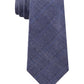 Michael Kors Men's Grayish Blue Plaid Tectured Neck Tie Gray Size Regular
