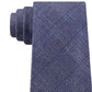 Michael Kors Men's Grayish Blue Plaid Tectured Neck Tie Gray Size Regular