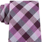 Michael Kors Men's Classic Gingham Check Tie Pink Med Purple Size Regular