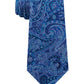 Michael Kors Men's Balanced Classic Paisley Silk Tie Blue Size Regular