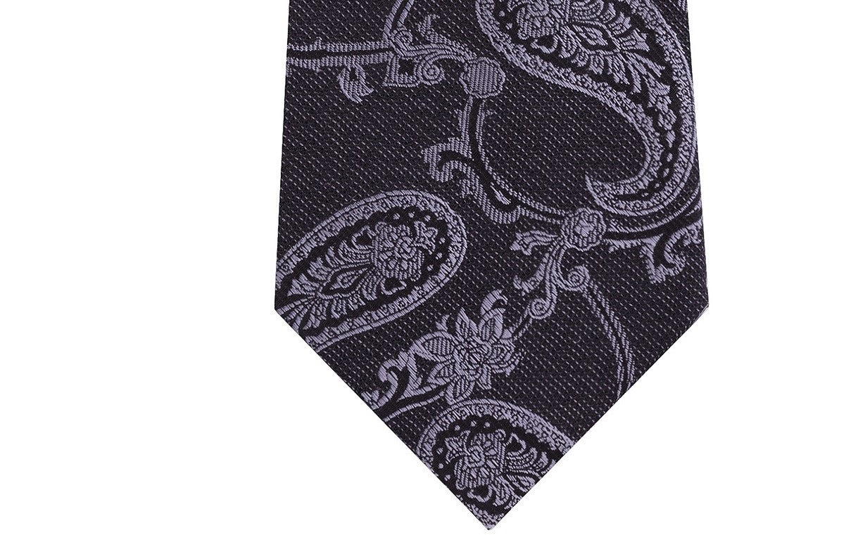 Michael Kors Men's Pristine Classic Paisley Tie Black Size Regular