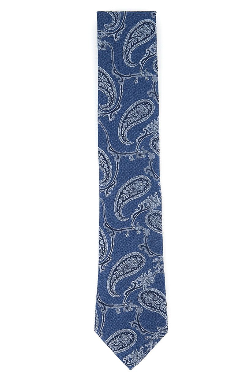Michael Kors Men's Pristine Navy Silk Blend Paisley Navy Size Regular