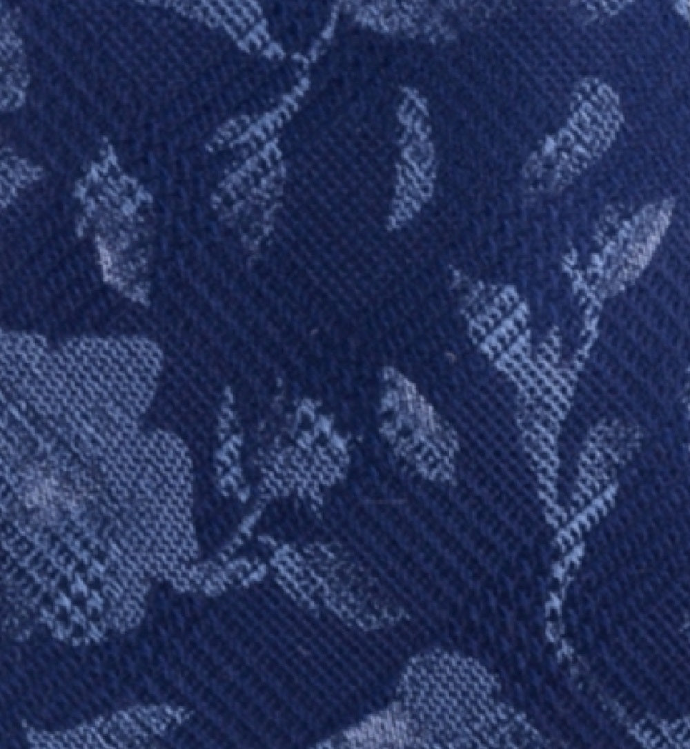 Michale Kors Men's Classic Botanical Silk Tie Navy One Size