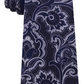 Michael Kors Men's Intricate Outlined Paisley Tie Navy Size Regular