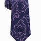 Michael Kors Men's Intricate Outlined Paisley Tie Purple Size Regular