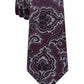 Michael Kors Men's Intricate Outlined Paisley Tie Burgundy Red Size Regular