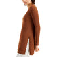 Alfani Women's Ribbed Tunic Sweater Past Brown Size X-Small