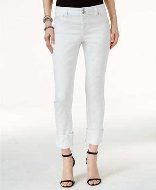 INC International Concepts Women's International Concepts Cuffed Skinny Jeans Natural Size 4