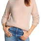 Lucky Brand Women's Eyelash Crewneck Sweater Pink Size Medium