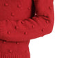 Lucky Brand Women's Bobble Stitch Crewneck Cotton Blend Sweater Red Size S