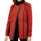 INC International Concepts Women's Faux-Leather-Trim Moto Jacket Size Large