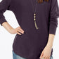 INC International Concepts Women's Shirttail Sweater Purple Size Medium