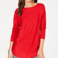INC International Concepts Women's Sweater Tunic Red Size Petite Medium