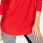 INC International Concepts Women's Sweater Tunic Red Size Petite Medium