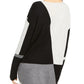 INC International Concepts Women's Petite Colorblocked Sweater Gray Size Large