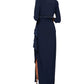 Alex Evenings Women's Ruched Gown With Bolero Dress Navy Size 6