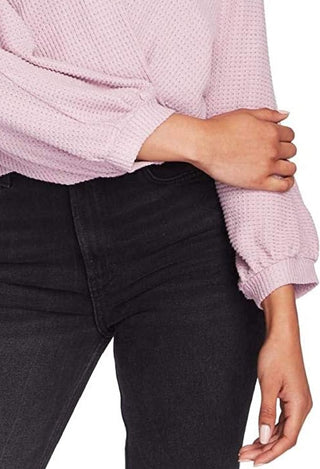 1.STATE Women's Faux Wrap Sweater Pink