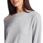 1.STATE Women's Crystal Detail Off The Shoulder Sweater Gray