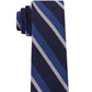 Tommy Hilfiger Men's Slim Textured Stripe Tie Navy Size Regular