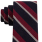 Tommy Hilfiger Men's Slim Textured Stripe Tie Red Size Regular
